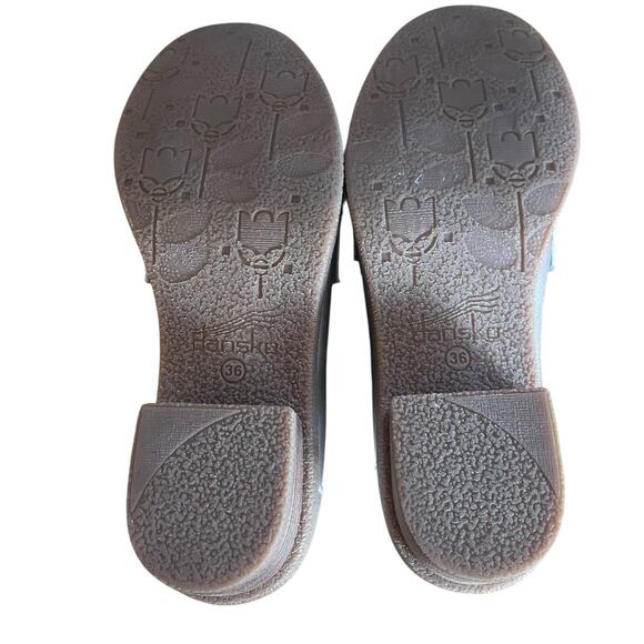 Dansko Danica Silver Leather Slip On Chunky Penny Loafer Size 6/36 - Picture 10 of 11